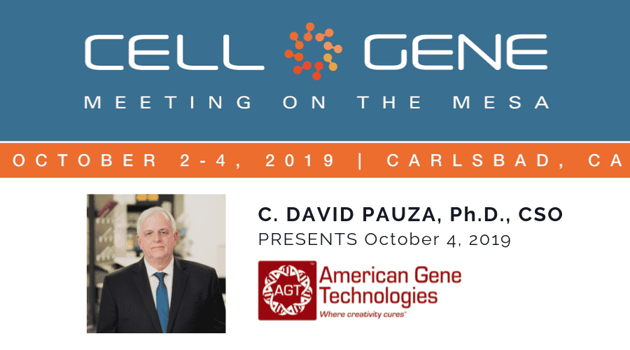 American Gene Technologies to Present at 2019 Cell & Gene Meeting on the Mesa