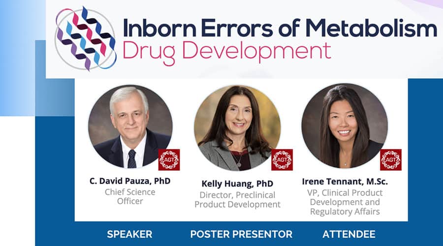 American Gene Technologies announces its Chief Science Officer C. David Pauza, Ph.D will present at the Inborn Errors of Metabolism Drug Development Summit in Boston, MA on March 11, 2020