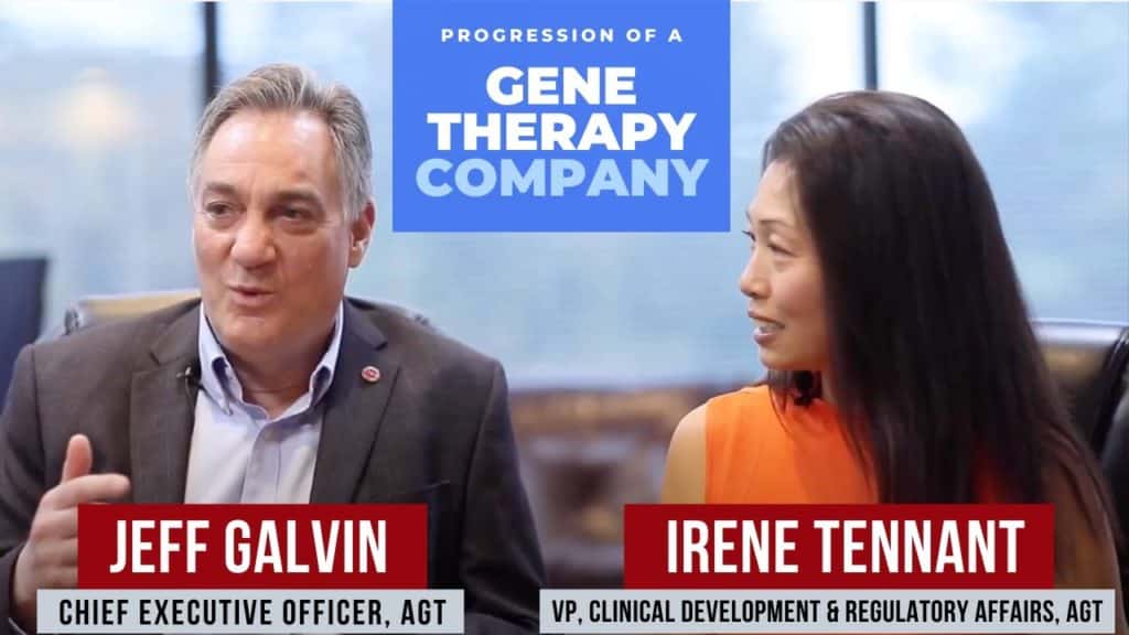 Jeff Galvin and Irene Tennant have a conversation about their work at American Gene Technologies (AGT), a gene therapy company built to cure diseases that were previously thought of as incurable