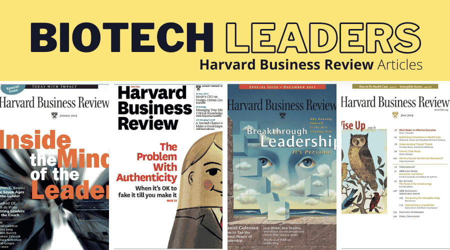 Harvard Business Review articles for biotech leaders