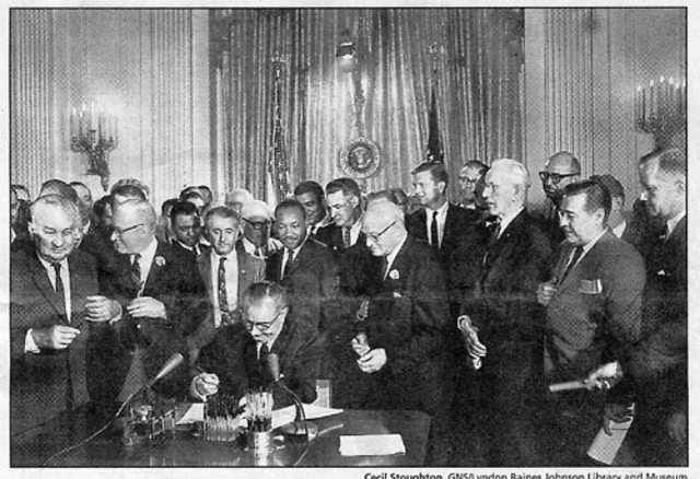 President Johnson Signing the Civil Rights Act of 1964