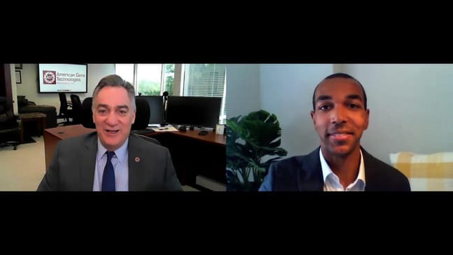 5cd5ff27-b194-4c48-ae6f-bb87c36364d1-medium16x9_jeffgalvinagt CEO Jeff Galvin talks with Justin Hinton